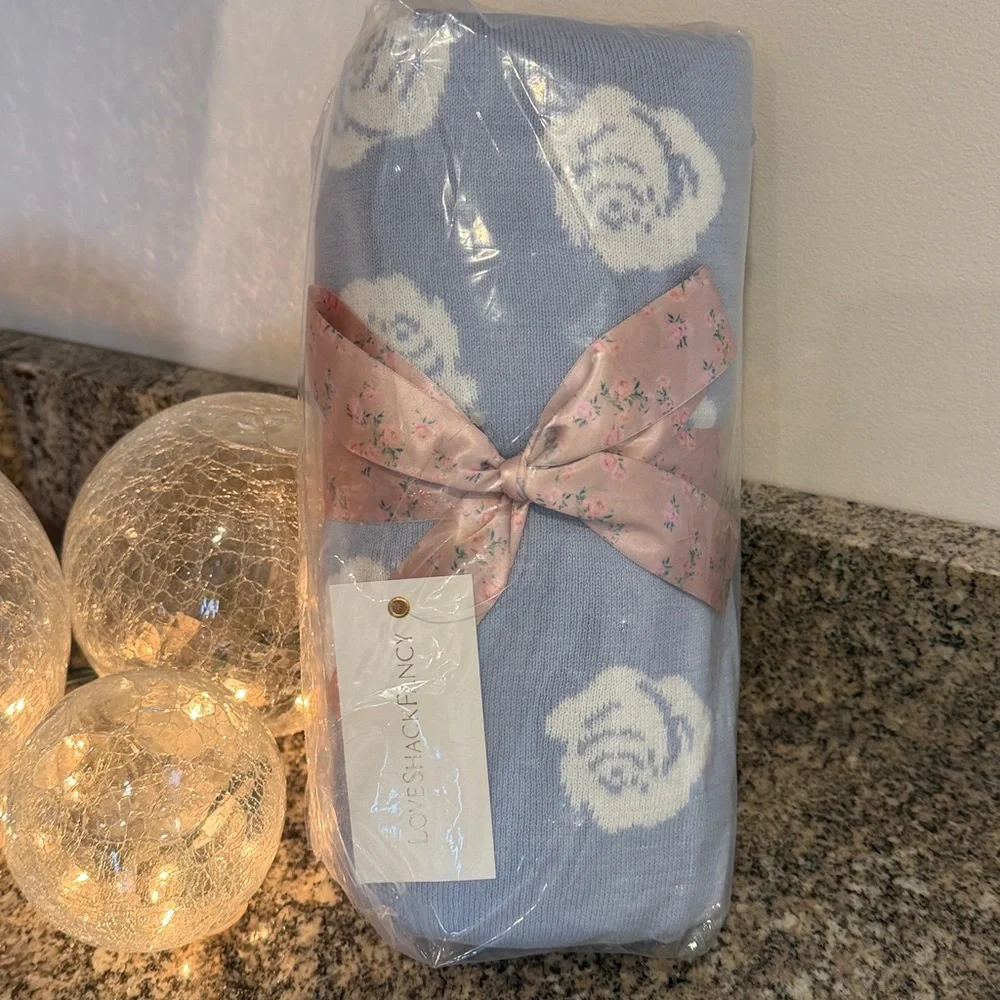 LoveShackFancy Rose Jacquard Blanket